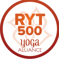 Registered Yoga Teacher logo 500 hours registered yoga teacher logo